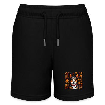 Autumn dog - Stanley/Stella MINI BOLTER Organic Teen Jogging Shorts - black - Front