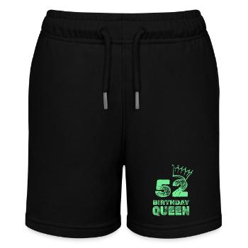 Geburtstag 52 - Stanley/Stella Teenager Bio-Joggingshorts MINI BOLTER - Schwarz - Vorne