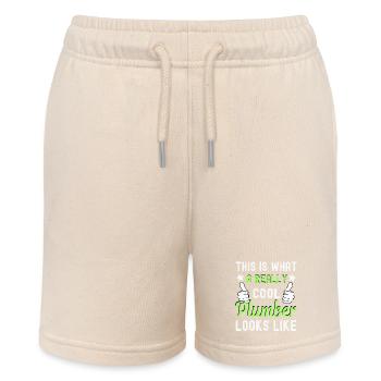 Plumber - Stanley/Stella MINI BOLTER Organic Teen Jogging Shorts - soft Ecru - Front