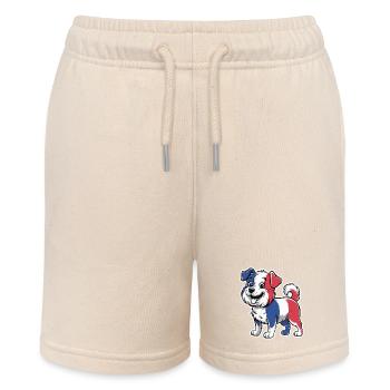 Chien aux couleurs du drapeau français 2026 - Short bio MINI BOLTER Stanley/Stella Ado - écru doux - Devant