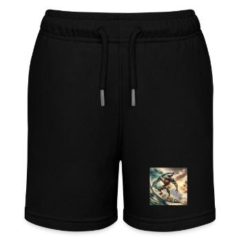 Surfer Shark Creative Design - Stanley/Stella MINI BOLTER Organic Teen Jogging Shorts - black - Front