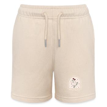 Dumme Gans Weihnachten lustige Bauernhoftier Grüße - Stanley/Stella Teenager Bio-Joggingshorts MINI BOLTER - Natur - Vorne