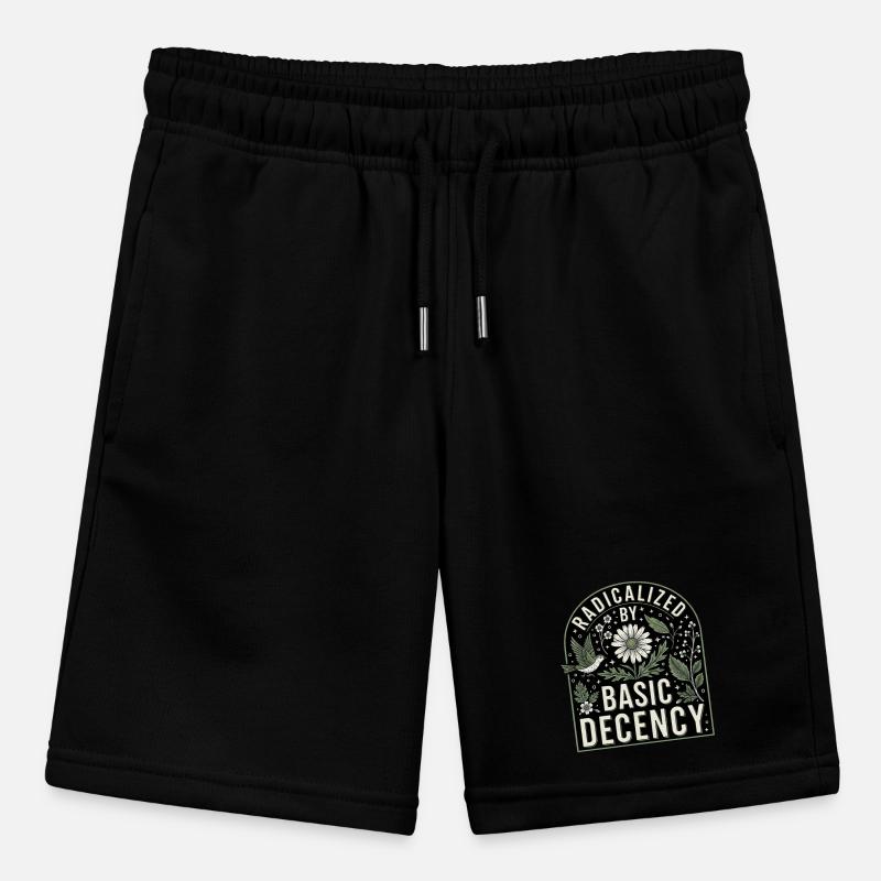 Radicalized By Basic Decency Statement Shirt Stanley/Stella MINI BOLTER Organic Teen Jogging Shorts