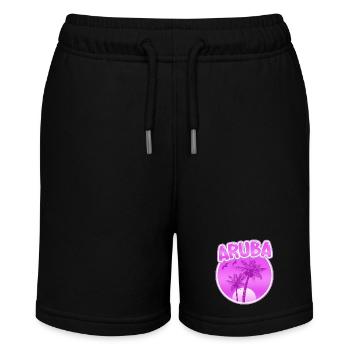 Aruba as a beach - Stanley/Stella MINI BOLTER Organic Teen Jogging Shorts - black - Front