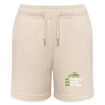Bauerndemo No Farmers No Food No Future Landwirt - Stanley/Stella Teenager Bio-Joggingshorts MINI BOLTER - Natur - Vorne