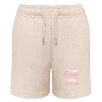 Grumpy but adorable personalized humor gift - Stanley/Stella MINI BOLTER Organic Teen Jogging Shorts - soft Ecru - Front