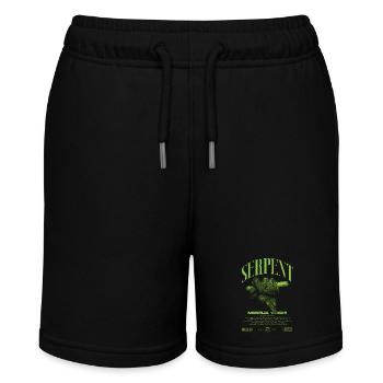Grüner Baum Python Modern Reptile Keeper Streetwear - Stanley/Stella Teenager Bio-Joggingshorts MINI BOLTER - Schwarz - Vorne