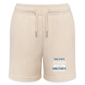 Terrific Dad Always Gives Exceptional Grandpa - Stanley/Stella MINI BOLTER Organic Teen Jogging Shorts - soft Ecru - Front