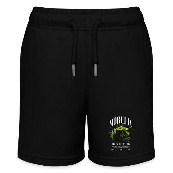 Grüner Baum Python Moderner Streetwear Reptilienpfleger - Stanley/Stella Teenager Bio-Joggingshorts MINI BOLTER - Schwarz - Vorne