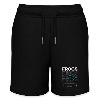 Dendrobatidae Aratus Dart Frosch Streetwear Frosch - Stanley/Stella Teenager Bio-Joggingshorts MINI BOLTER - Schwarz - Vorne