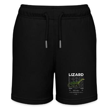 Grüner Baum Monitor Streetwear Lizard Keeper - Stanley/Stella Teenager Bio-Joggingshorts MINI BOLTER - Schwarz - Vorne