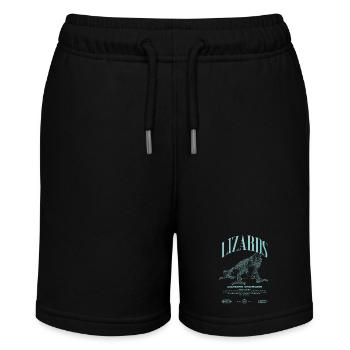 Jackson's Chamäleon Streetwear Eidechsenwärter - Stanley/Stella Teenager Bio-Joggingshorts MINI BOLTER - Schwarz - Vorne