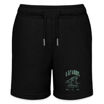 Jackson's Chamäleon Streetwear Eidechsenwärter - Stanley/Stella Teenager Bio-Joggingshorts MINI BOLTER - Schwarz - Vorne