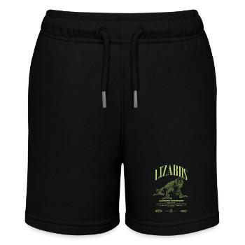 Jackson's Chamäleon Streetwear Eidechsenwärter - Stanley/Stella Teenager Bio-Joggingshorts MINI BOLTER - Schwarz - Vorne