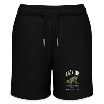 Jackson's Chamäleon Streetwear Eidechsenwärter - Stanley/Stella Teenager Bio-Joggingshorts MINI BOLTER - Schwarz - Vorne