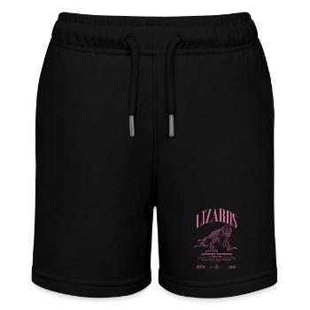 Jackson's Chamäleon Streetwear Eidechsenwärter - Stanley/Stella Teenager Bio-Joggingshorts MINI BOLTER - Schwarz - Vorne