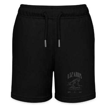 Jackson's Chamäleon Streetwear Eidechsenwärter - Stanley/Stella Teenager Bio-Joggingshorts MINI BOLTER - Schwarz - Vorne