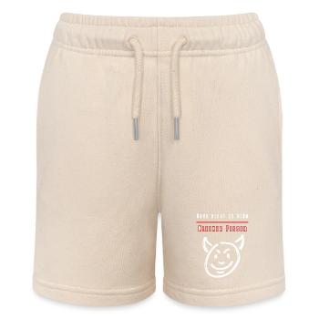 Guck nicht so blöd Kleiner Pisser-Party Fun Shirt - Stanley/Stella Teenager Bio-Joggingshorts MINI BOLTER - Natur - Vorne
