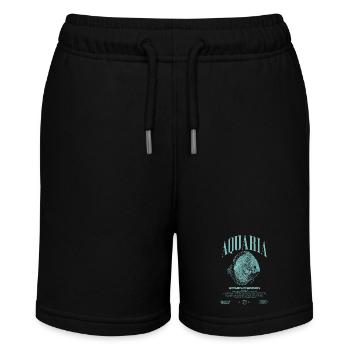 Diskus Cichlid Fish Keeper Moderne Streetwear - Stanley/Stella Teenager Bio-Joggingshorts MINI BOLTER - Schwarz - Vorne