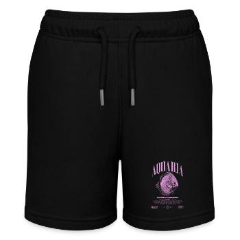 Diskus Cichlid Fish Keeper Moderne Streetwear - Stanley/Stella Teenager Bio-Joggingshorts MINI BOLTER - Schwarz - Vorne
