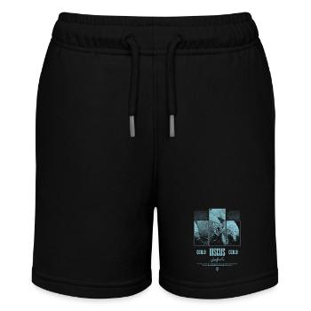 Diskusfisch Buntbarsch Aquarium Fischhalter - Stanley/Stella Teenager Bio-Joggingshorts MINI BOLTER - Schwarz - Vorne