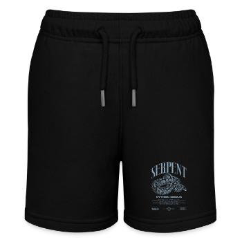 Ball Python Moderne Reptilienwärter Streetwear - Stanley/Stella Teenager Bio-Joggingshorts MINI BOLTER - Schwarz - Vorne