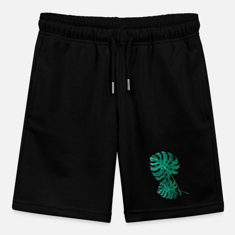 Monstera palm leaf Stanley/Stella MINI BOLTER Organic Teen Jogging Shorts