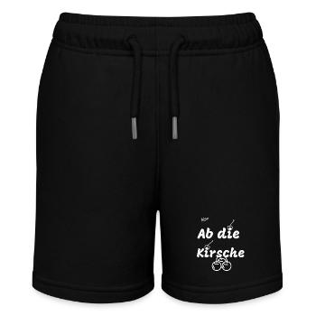 Kirsche - Stanley/Stella Teenager Bio-Joggingshorts MINI BOLTER - Schwarz - Vorne