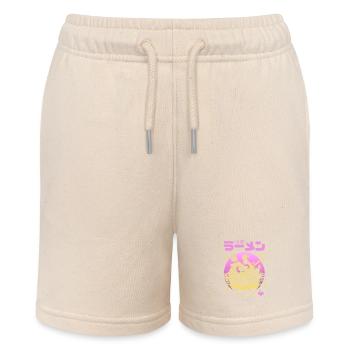 Néon rose sunset - Bol de Ramen dorée - Short bio MINI BOLTER Stanley/Stella Ado - écru doux - Devant