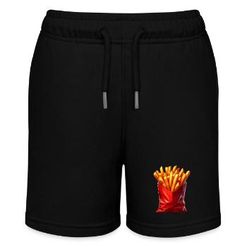 French fries - Stanley/Stella MINI BOLTER Organic Teen Jogging Shorts - black - Front