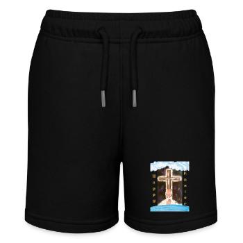 Religiöse Ostern - Stanley/Stella Teenager Bio-Joggingshorts MINI BOLTER - Schwarz - Vorne