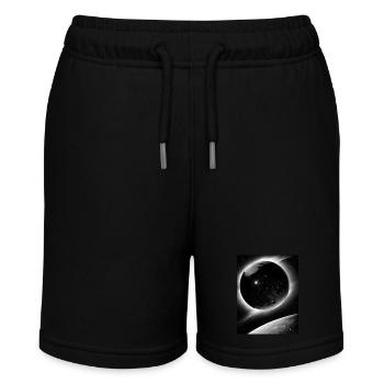 Dark Planet and Moon Solar System Galaxy Star - Stanley/Stella MINI BOLTER Organic Teen Jogging Shorts - black - Front