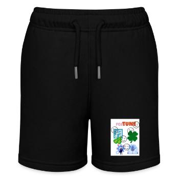 Fortune. The Melody of Fortune. - Stanley/Stella MINI BOLTER Organic Teen Jogging Shorts - black - Front