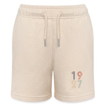 97. Geburtstag 1927 - Vintage-Retro-Geschenkidee - Stanley/Stella Teenager Bio-Joggingshorts MINI BOLTER - Natur - Vorne
