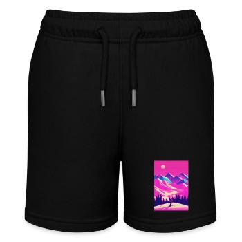 Skiing - Stanley/Stella MINI BOLTER Organic Teen Jogging Shorts - black - Front