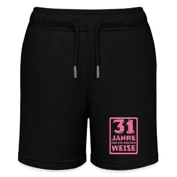 Age 31 - Stanley/Stella MINI BOLTER Organic Teen Jogging Shorts - black - Front