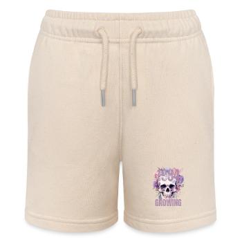Flower skull 1984 - Stanley/Stella MINI BOLTER Organic Teen Jogging Shorts - soft Ecru - Front