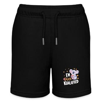 Koala Koalas Koalabär Tier - Stanley/Stella Teenager Bio-Joggingshorts MINI BOLTER - Schwarz - Vorne