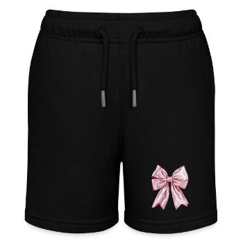 Schleife Band Seide Geschenk - Stanley/Stella Teenager Bio-Joggingshorts MINI BOLTER - Schwarz - Vorne