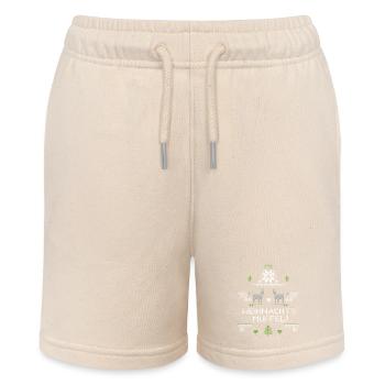 Christmas grouch, Ugly Christmas - Stanley/Stella MINI BOLTER Organic Teen Jogging Shorts - soft Ecru - Front