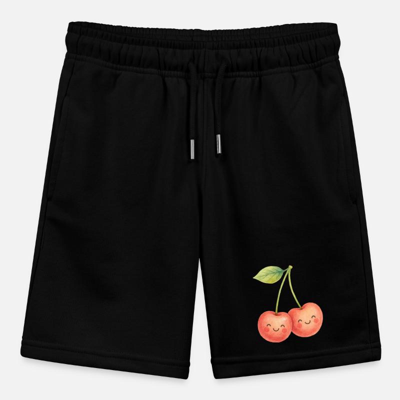 Kuschelige Kirschpärchen Kirsche Obst Sommer Liebe Stanley/Stella Teenager Bio-Joggingshorts MINI BOLTER