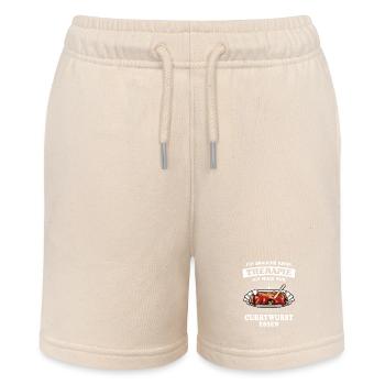 Ich brauche keine Therapie - nur Currywurst - Stanley/Stella Teenager Bio-Joggingshorts MINI BOLTER - Natur - Vorne