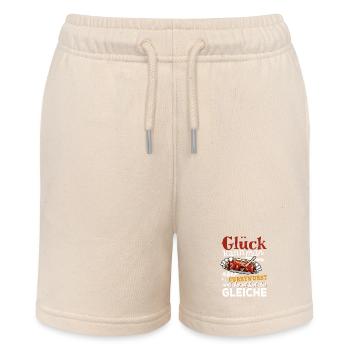 Glück kann man nicht kaufen - aber Currywurst - Stanley/Stella Teenager Bio-Joggingshorts MINI BOLTER - Natur - Vorne