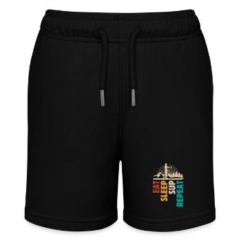 Eat Sleep SUP Repeat - Stanley/Stella Teenager Bio-Joggingshorts MINI BOLTER - Schwarz - Vorne