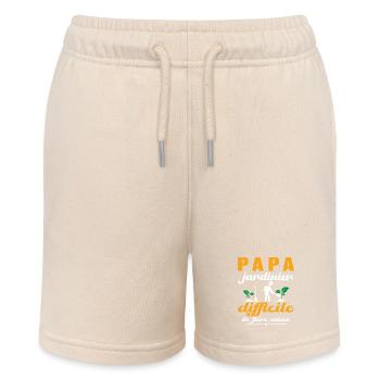 Papa Gärtner Geschenk Schwer zu machen Besser - Stanley/Stella Teenager Bio-Joggingshorts MINI BOLTER - Natur - Vorne
