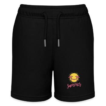 Smile sponsored by summer - Palmen - Hängematte - Stanley/Stella Teenager Bio-Joggingshorts MINI BOLTER - Schwarz - Vorne