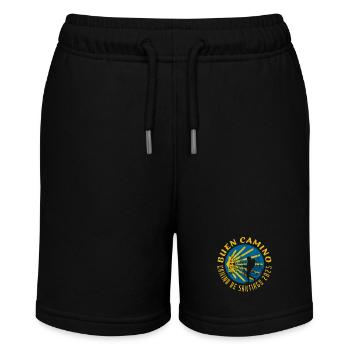 Buen Camino de Santiago 2025 - Ladies - Stanley/Stella Teenager Bio-Joggingshorts MINI BOLTER - Schwarz - Vorne