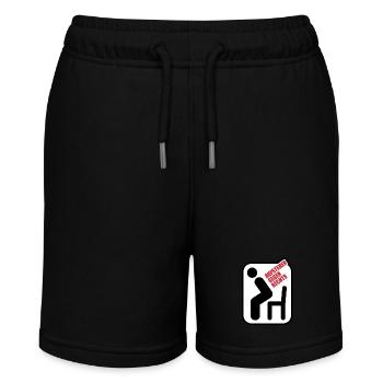 Aufstehen Gegen Rechts - Gegen Rechts, gegen Hetze - Stanley/Stella Teenager Bio-Joggingshorts MINI BOLTER - Schwarz - Vorne