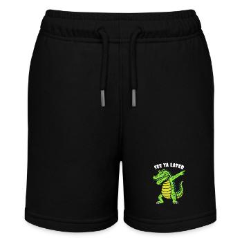 See ya later - Alligator dabbing - Krokodil - Stanley/Stella Teenager Bio-Joggingshorts MINI BOLTER - Schwarz - Vorne