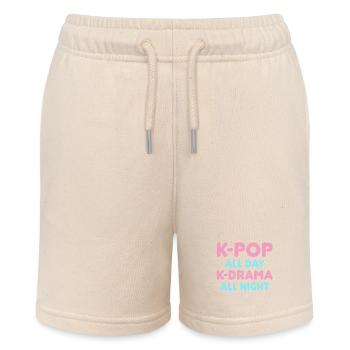 K-Pop K-Drama Fan Gift - Stanley/Stella MINI BOLTER Organic Teen Jogging Shorts - soft Ecru - Front